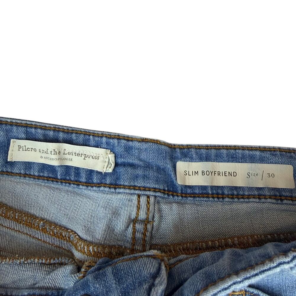 Pilcro Letterpress Anthropologie Slim Boyfriend Jeans 30 - Picture 3 of 6